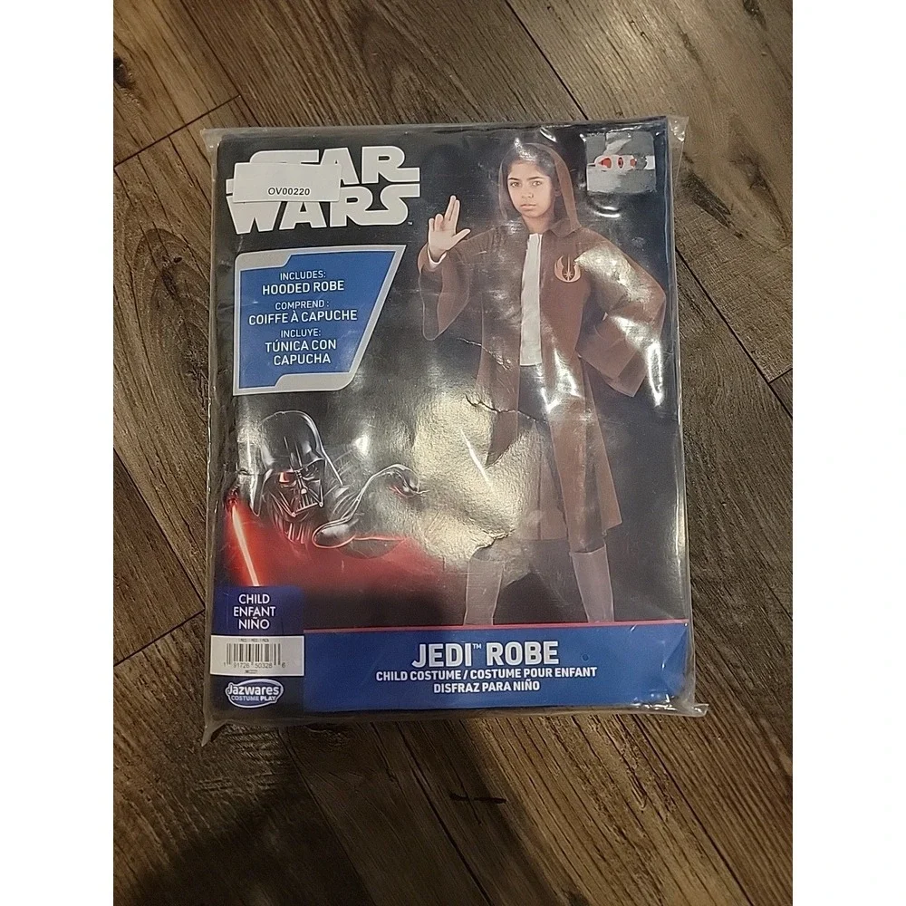 STAR WARS Jedi‎ Hooded Robe Costume Cosplay Child One Size Fits All Halloween